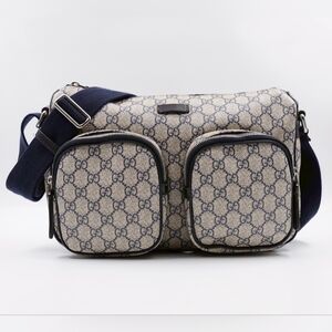BY54 💚 Gucci GG Supreme Double Pocket Crossbody bag